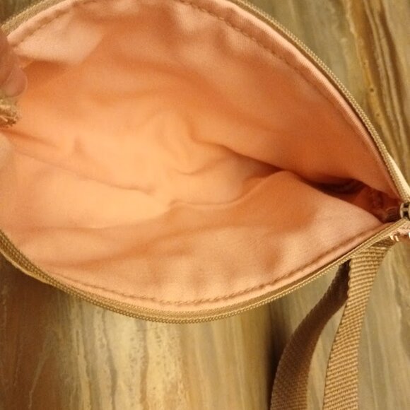 New Zippy Hanging Canvas Wristlet Clutch Pouch Make-up Bag Chevron Pastel Floral - Picture 15 of 16